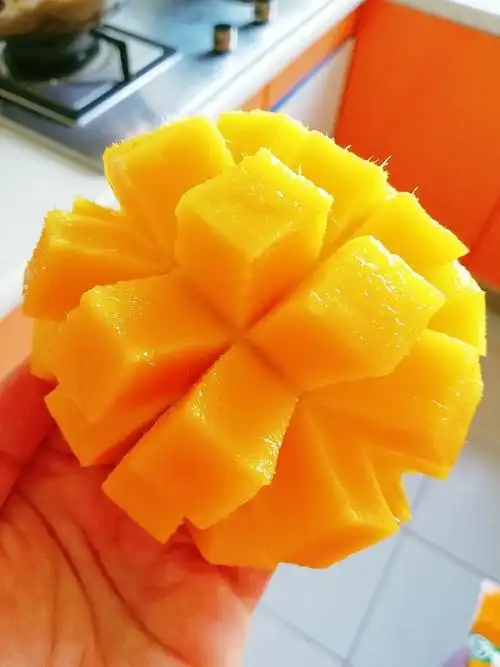 大米星人做的巧切芒果花