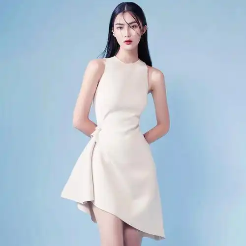 白色不规则小礼服名媛2019新款生日聚会派对连衣裙短款显瘦礼服夏