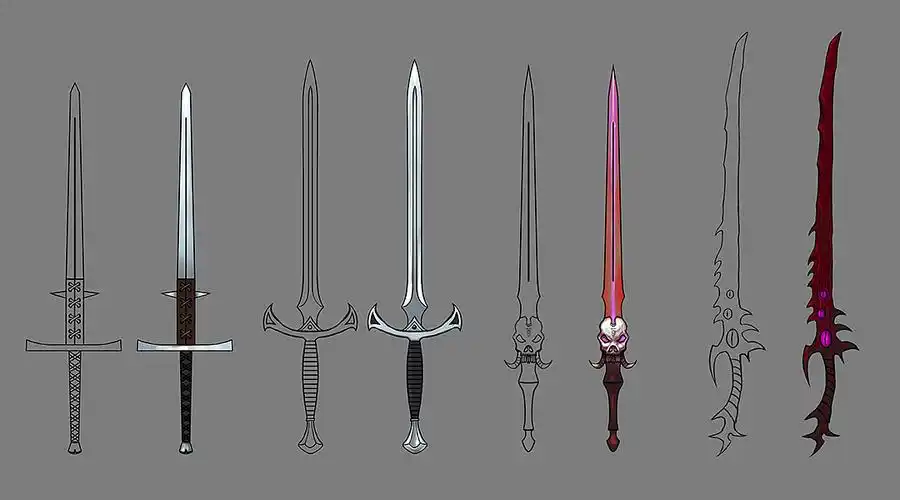 游戏武器设计绘画步骤|插画|游戏原画|永不言败a_原创作品-站酷zcool