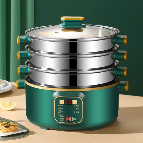 电蒸锅多功能电热锅家用电火锅多层蒸菜小电锅小型蒸煮炒菜一体锅