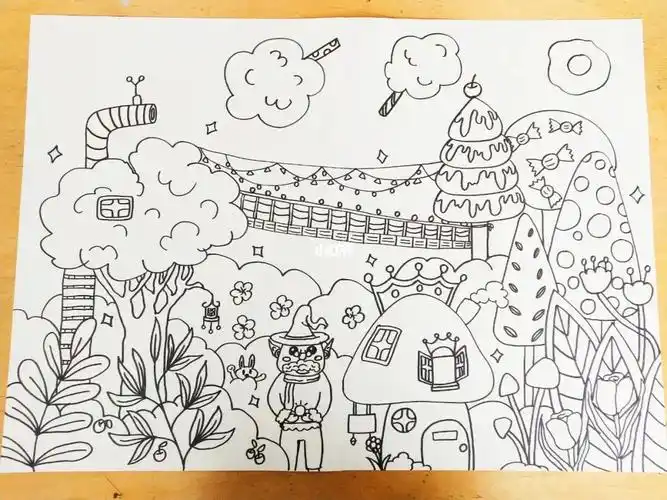 森林儿童简笔画