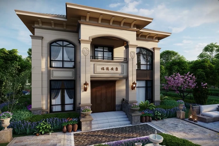 原墅家y2实景70万两层乡村别墅自建房