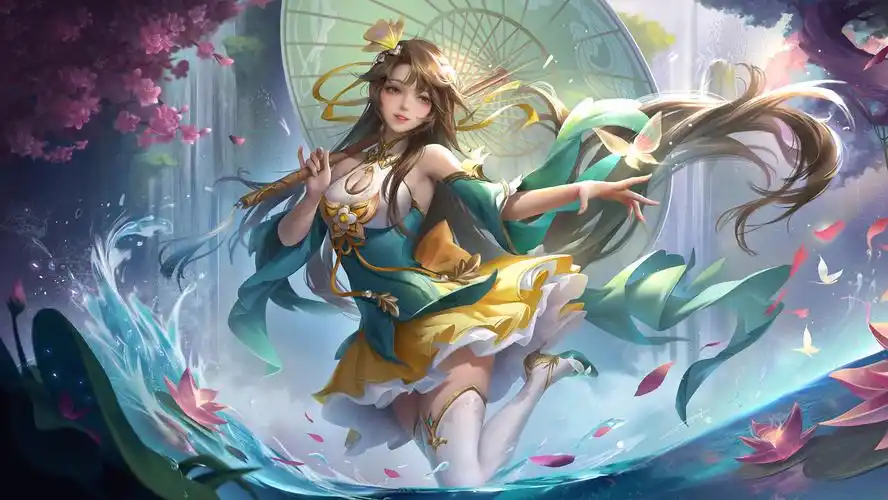 三国杀小乔采莲江南皮肤p图 - 空间壁纸网