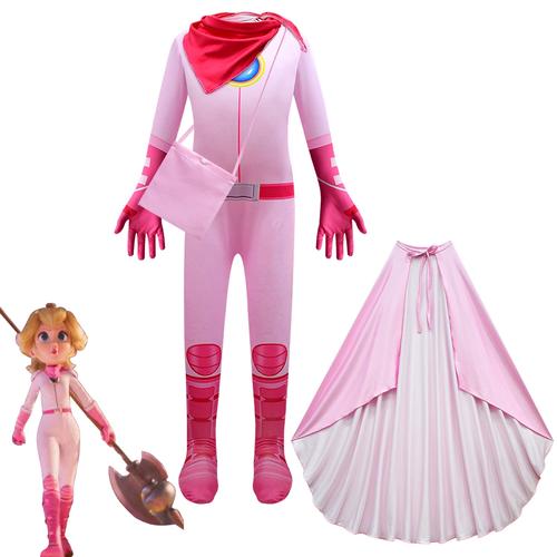 女童碧琪公主裙粉色peach儿童派对超级玛丽马里奥表演服cos连衣裙