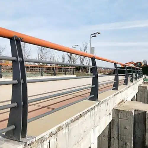 科阳不锈钢木纹转印桥梁护栏厂家定制河道天桥复合管扶手栏杆人行道