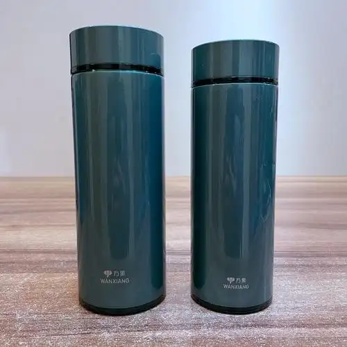 万象商务真空不锈钢男士保温杯带茶便携高端大气保温杯