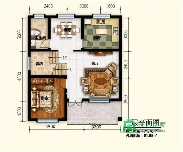 8x9米实用农村小别墅户型_新款农村自建二层房子图纸