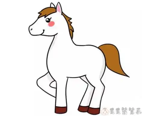 简单几步学画小白马简笔画简笔画的白马白龙马的简笔画马的简笔画儿童