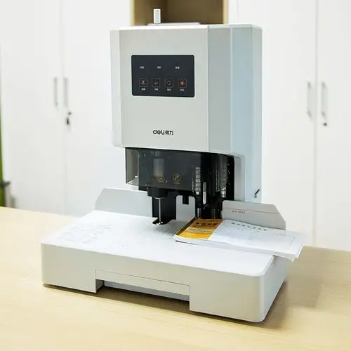 14608 自动财务凭证装订机 电动档案文件打孔机 全自动 可装订35mm