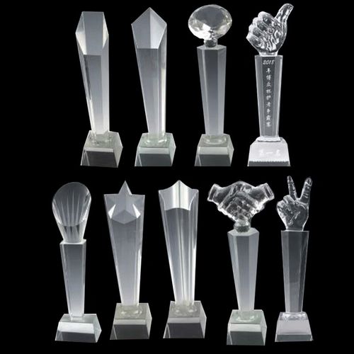 英友(enyou)水晶奖杯优秀员工奖杯大拇指五角星体育比赛奖牌 款式一