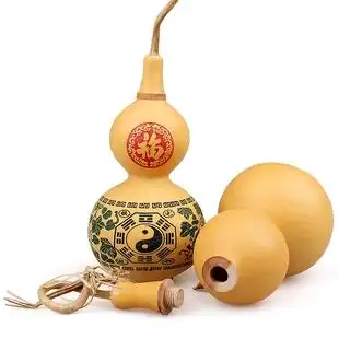 雕刻彩绘太极八卦葫芦 摆件 葫芦酒壶 挂件文玩 风水葫芦