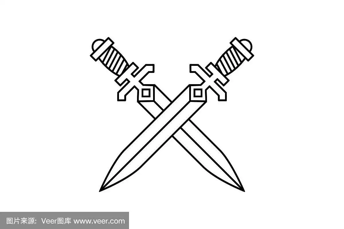 剑,绘画插图,横越,设计元素,标签