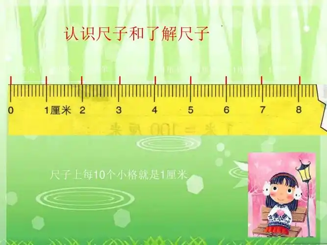 认识尺子和了解尺子 1厘米 1厘米 1厘米 1厘米 1厘米 1厘米 1厘米 1