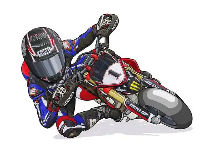 hondacrf450rhisa的pixiv摩托车插画图片