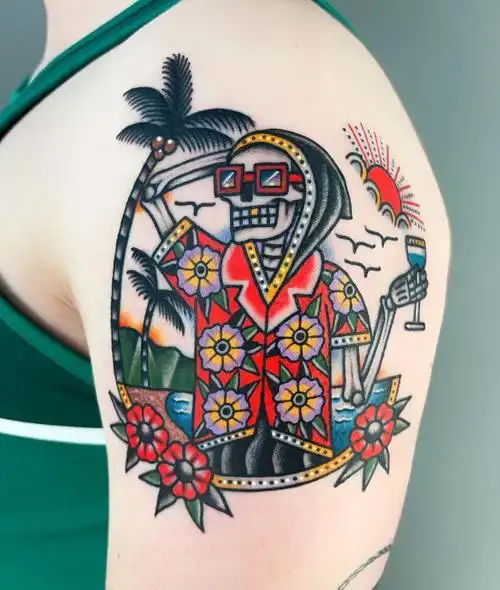 87张 old school 风格纹身图案欣赏