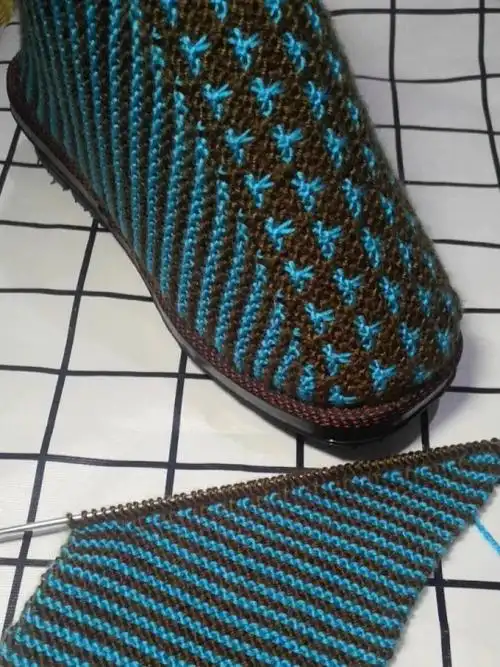 棉鞋编织花样图片大全 中间 图案_小红书