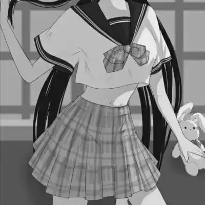 jk漫画黑白女生头像图片 好看的黑白jk女孩漫画头像_女生动漫头像