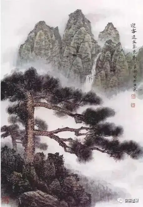 图文示范教程松树的各种画法中国画松树的画法