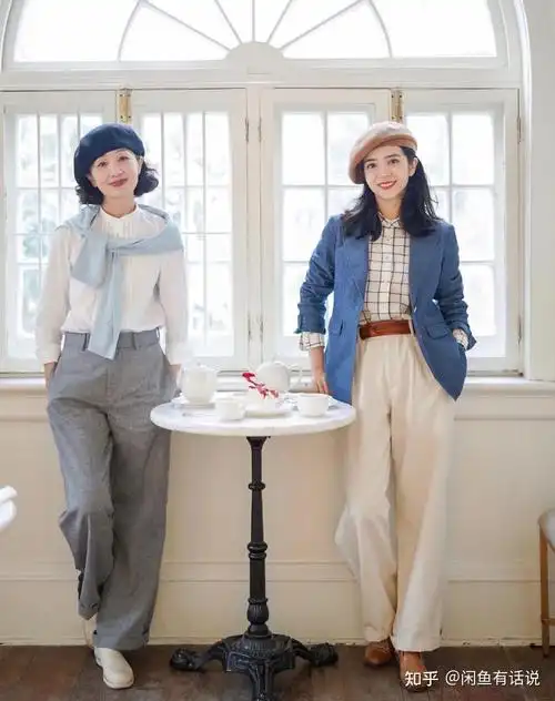 50多岁阔腿裤如何穿时髦又高级?