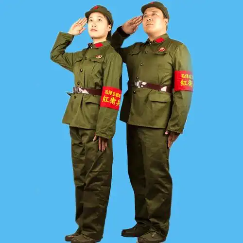 革命军装红卫兵服装军服装红军服装文革军装摄影老军装军绿成人