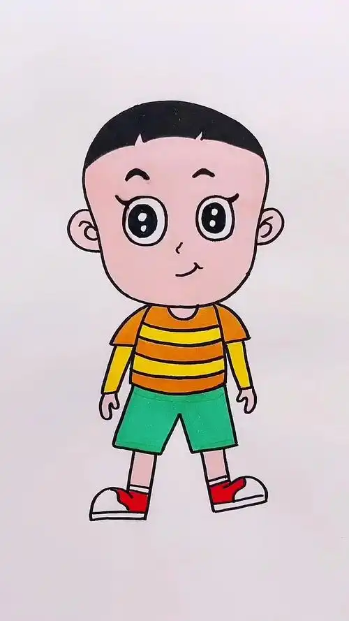 简笔画#教你画大头儿子