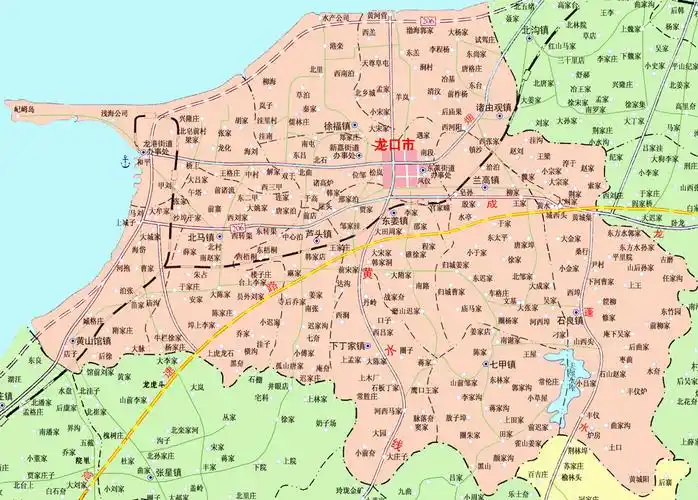 山东省龙口市地图