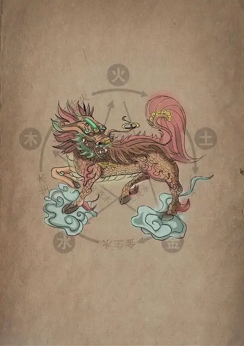 五行神兽五行神兽插画已商用所用工具pssai