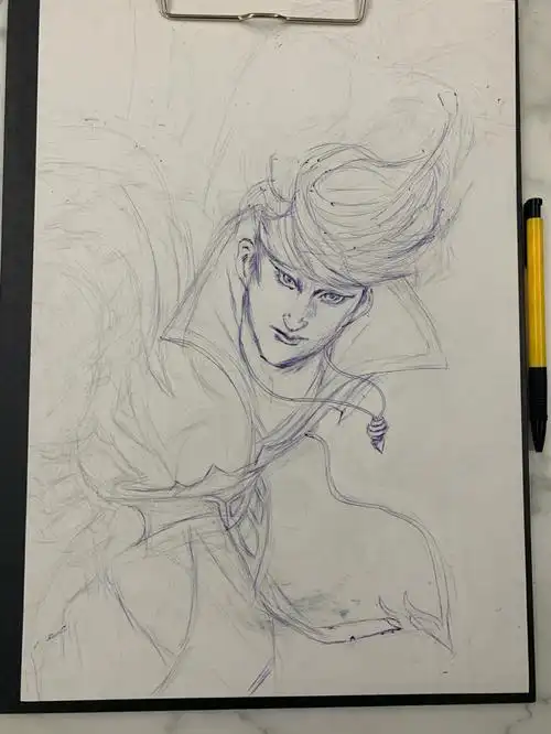 临摹王者荣耀赵云