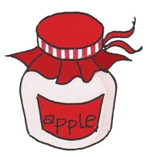 果酱简笔画可爱彩色