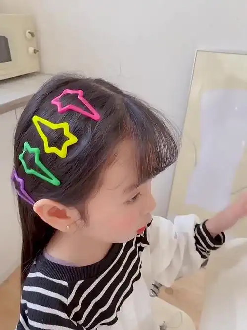 儿童可爱bb夹碎发女童刘海侧夹子宝宝发卡女孩头饰五角星发夹发饰