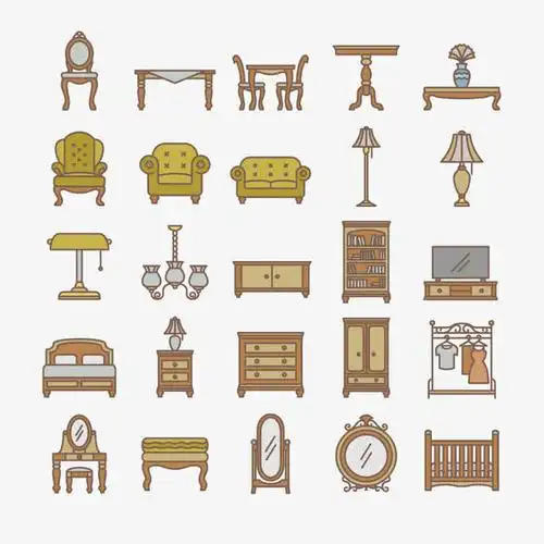 矢量中式家具免抠素材免费下载_觅元素51yuansu.com