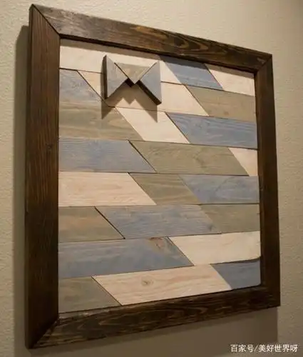 用再生木材手工创意制作个性的装饰画方法图解