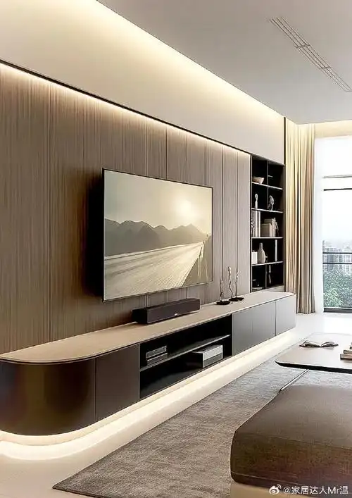 试试这些强收纳功能的电视背景墙吧!