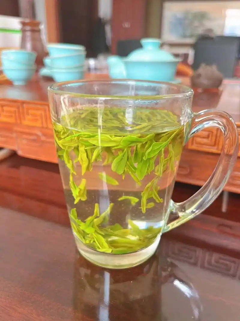 2024年的第一杯头采龙井茶[强] 配上白龙潭的矿泉水[拥 - 抖音