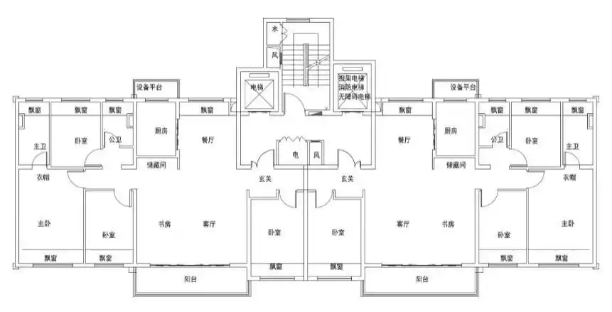 (3# 楼标准层平面图)