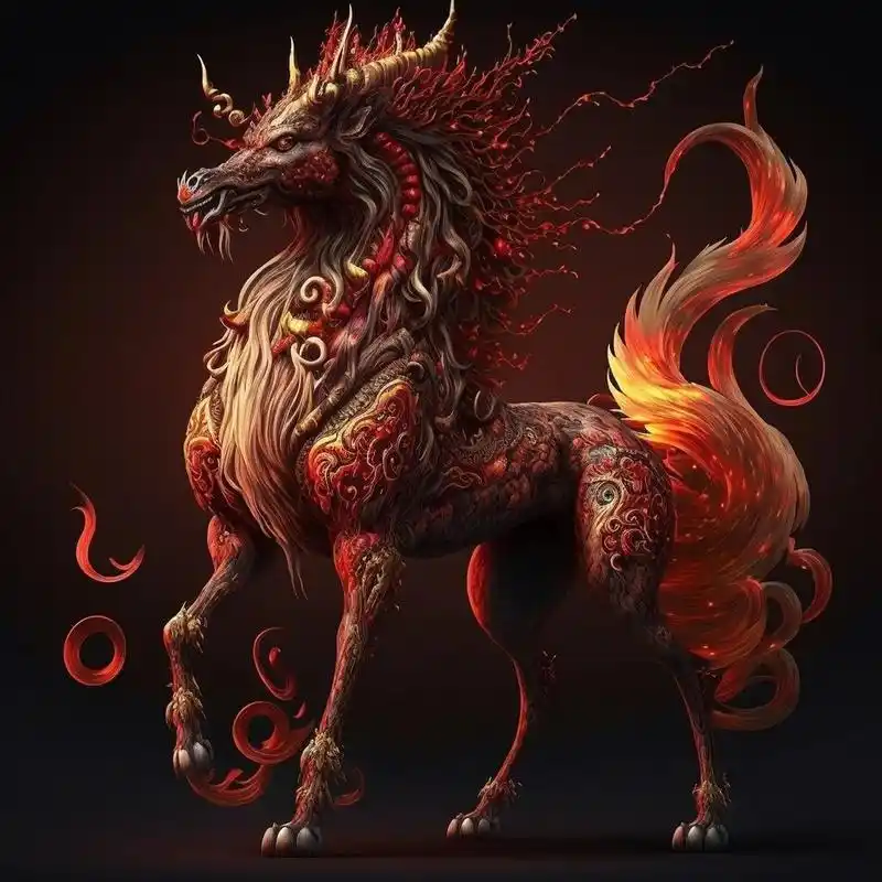 神兽火麒麟 我也俗一下做做神兽—火麒麟,和我名字很配,我qq也叫