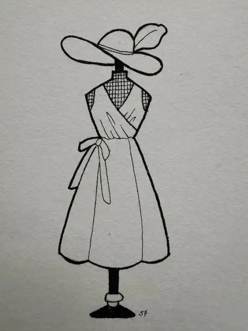 简笔画60哇漂亮裙子