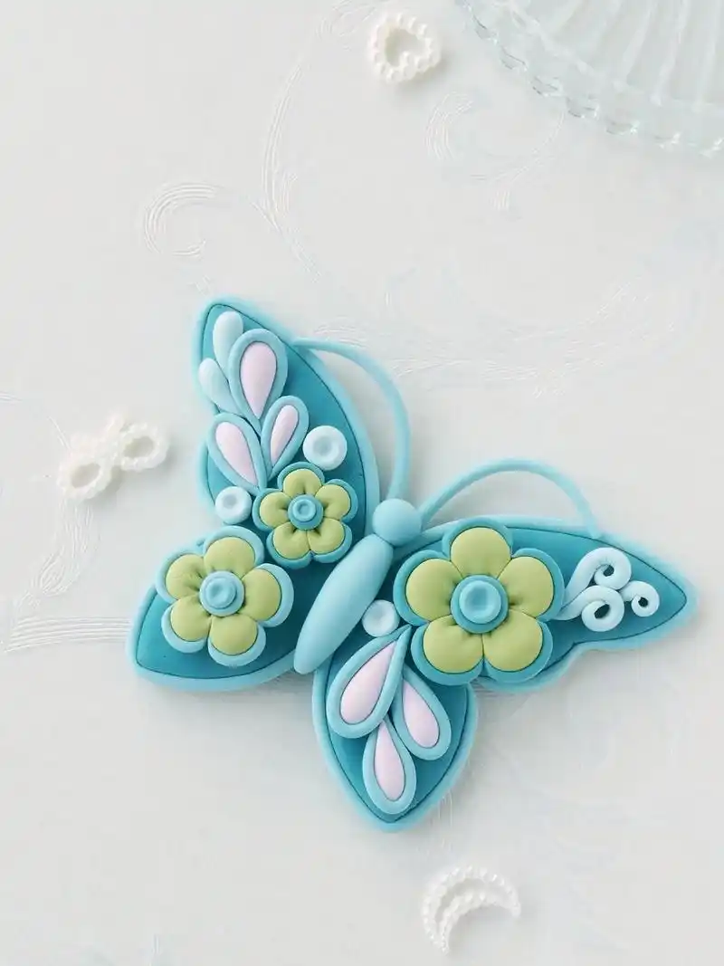 一木手作蝴蝶#手工diy #手工 #超轻粘土 #我要上热门  - 抖音