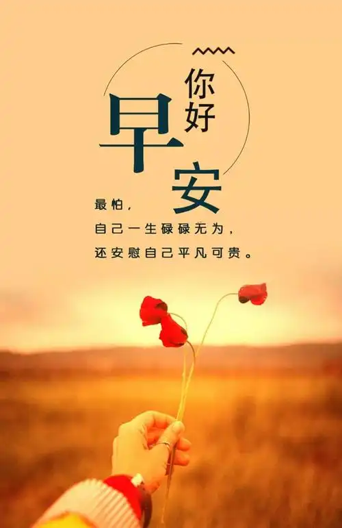早安你好,最怕一生碌碌无为,还安慰自己平凡可贵