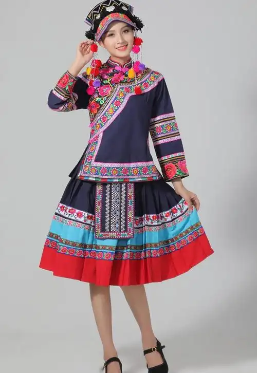 昆明发货绣花云南贵州黔西南布依族生活女装侗族民族演出服装137