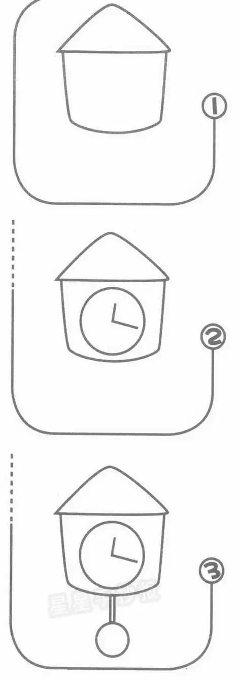 挂钟简笔画好看