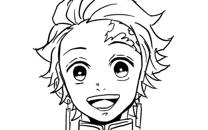 半分钟教你画出帅气炭治郎(手动狗头qwq)