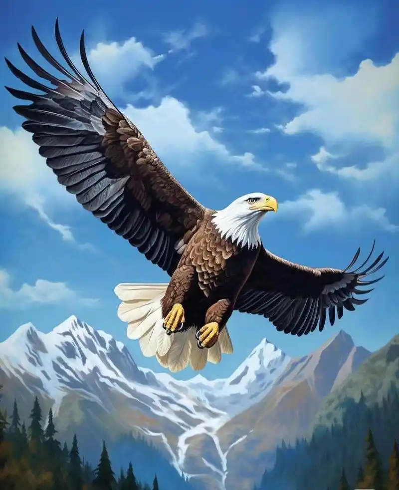 今见神鹰吉祥好运07雄鹰当展翅高飞97翱翔于九天之上90