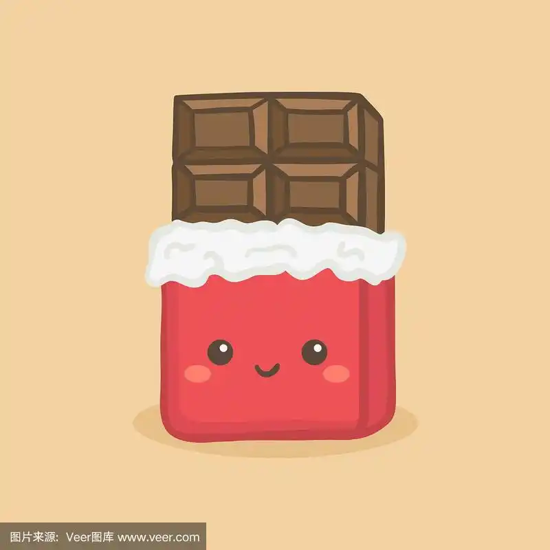 可爱的巧克力棒卡通