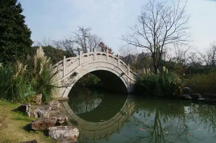 上海植物园的单拱桥