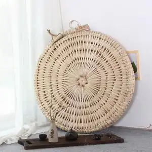 包邮复古蒲草编宝宝用超大蒲团坐垫瑜伽垫纯手工大蒲团禅修垫加厚