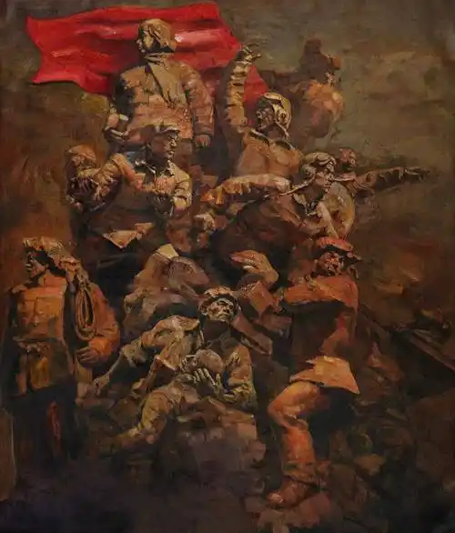 "雄关漫道"主题美术作品展丨流金岁月(四)_新疆_油画_cm