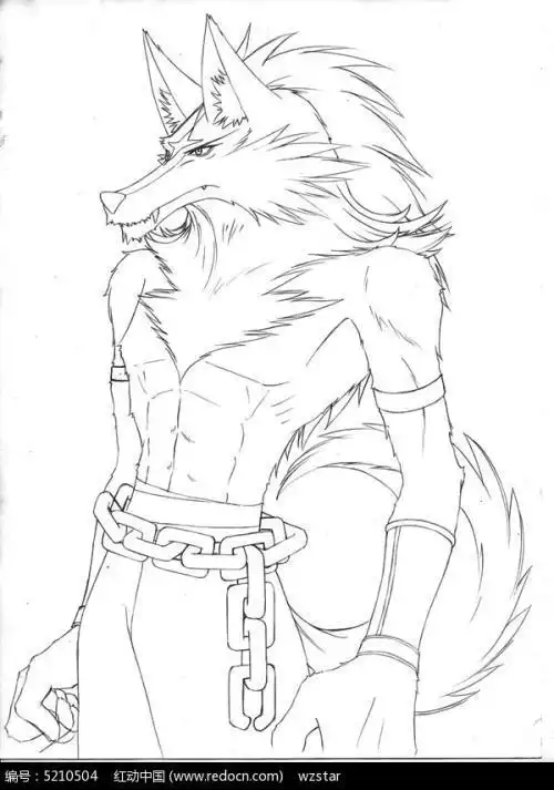 狼人简笔画笔画