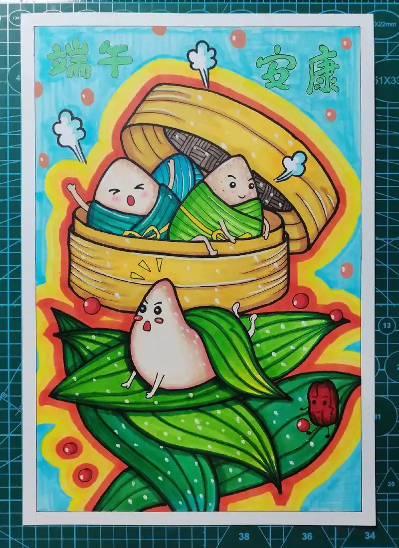 传统节日儿童画.#画画教程  #画一个故事 #绘画 #端午节 - 抖音