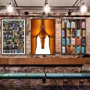 创意酒吧装饰画清吧夜店夜总会所ktv挂画恶搞啤酒卫生间墙面画